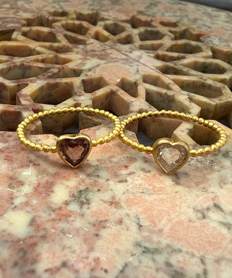 Hima ヒマ 22kgold ピンクサファイア ♡ リング