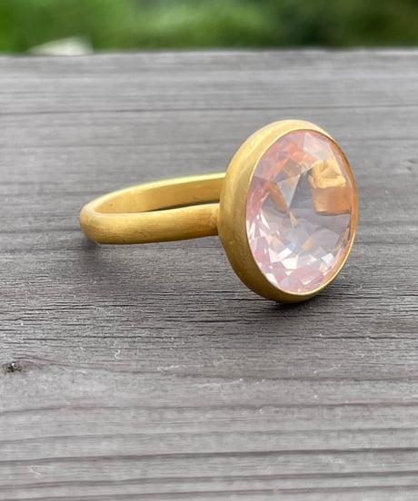 ご予約品　Hima ヒマ 22kgold ローズクォーツ リング