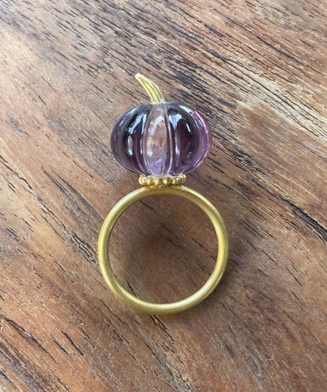 Hima ヒマ 22Kgold ハロウィン アメジスト パンプキン 🎃 リング