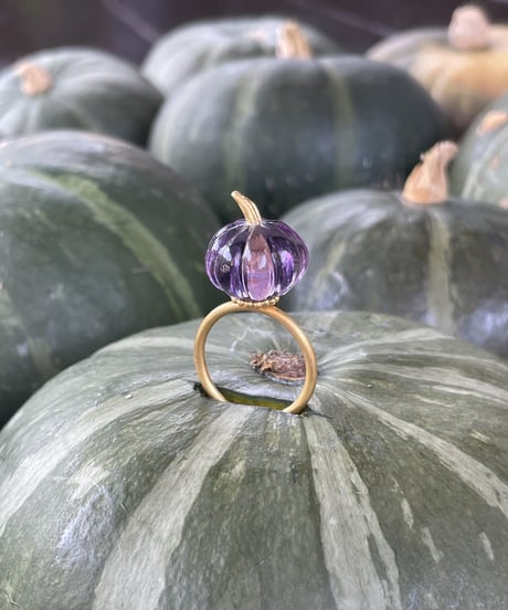 Hima ヒマ 22Kgold ハロウィン アメジスト パンプキン 🎃 リング
