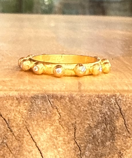 Hima ヒマ 22Kgold ダイヤモンド つぷつぷ エタニティーリング