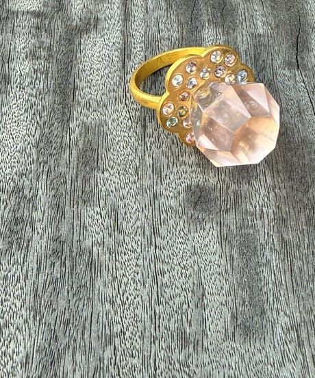 Hima ヒマ 22kgold スペシャル ピーチリングポップ ジュエルリング