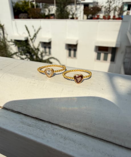 Hima ヒマ 22kgold ピンクサファイア ♡ リング
