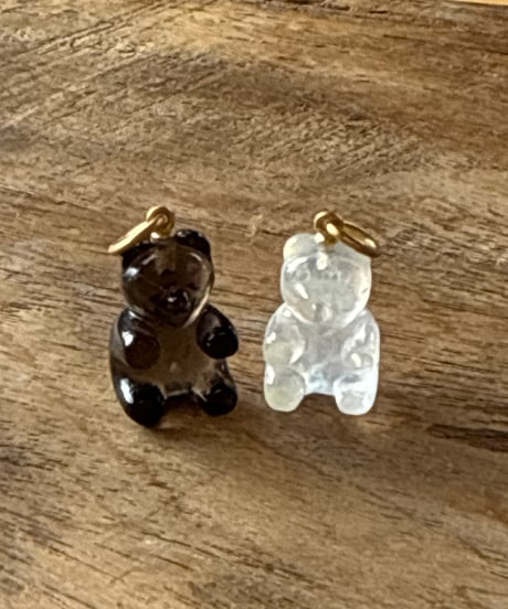 Hima ヒマ 22kgold グミベア スモーキークォーツ ペンダント