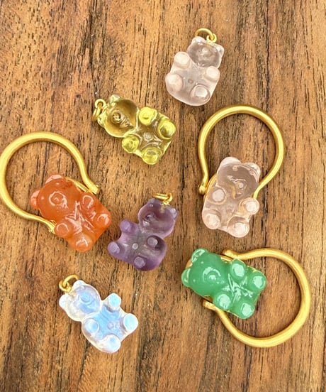 Hima ヒマ 22kgold ピーチ グミベア ペンダント