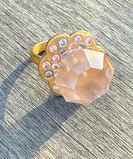 Hima ヒマ 22kgold スペシャル ピーチリングポップ ジュエルリング
