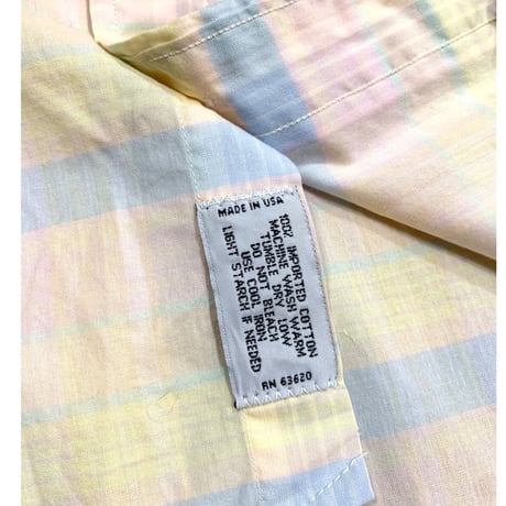 00's BURBERRY L/S CHECK SHIRT MADE IN USA size M