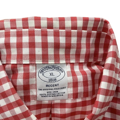 Brooks Brothers Gingham check L/s Shirt Size-XL