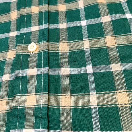 〜70's ONE POCKET CHECK SHIRT size M程