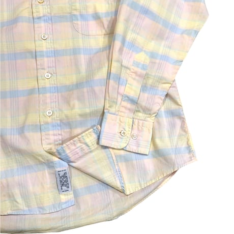 00's BURBERRY L/S CHECK SHIRT MADE IN USA size M