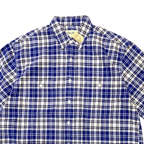 Dead Stock 90's〜 Eddie Bauer Check B.D Shirt size L〜XL程