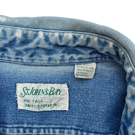 ST JOHN’S BAY Denim Shirt Jkt Size-3XL 80s.90s
