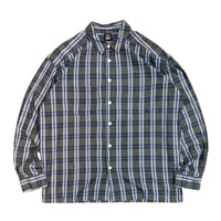 BOX SILHOUETTE COTTON CHECK SHIRT size L