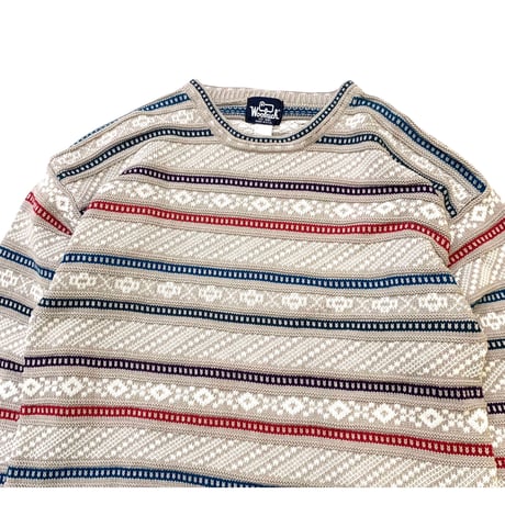 80's〜 WOOL RICH COTTON KNIT MADE IN USA🇺🇸 size XL〜XXL程