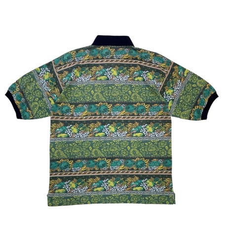 NOS COTTON PRINTED POLO SHIRT size L  MADE IN ITALY