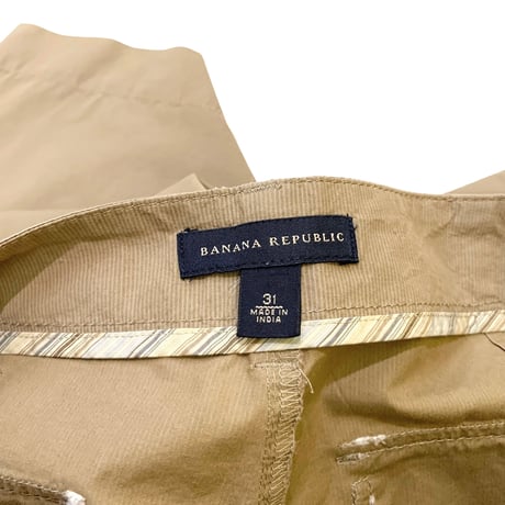00's BANANA REPUBLIC STRIPE COTTON POPLIN SHORTS size 31inch