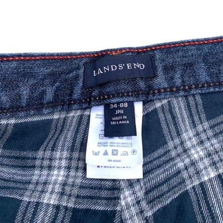 LANDS END FLANNEL LINER DENIM PANTS size 34×28