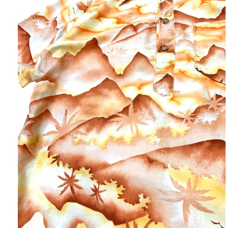70's JC Penney Pullover Aloha Shirt size M〜L程