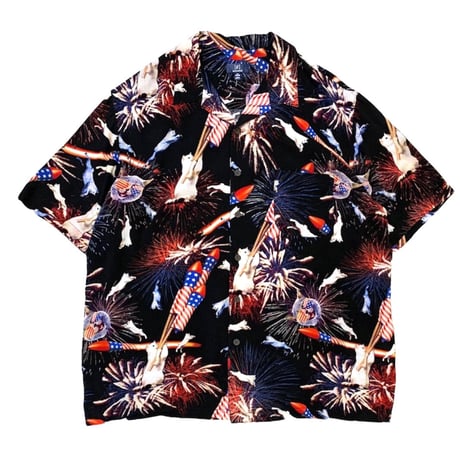 🇺🇸AMERICAN CAT RAYON SHIRT size XL