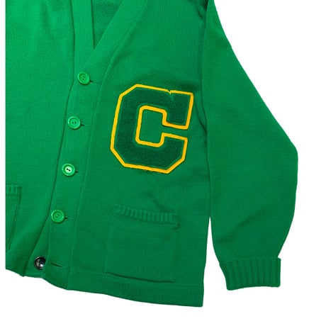 60-70's Lettered Acrylic Cardigan size S程