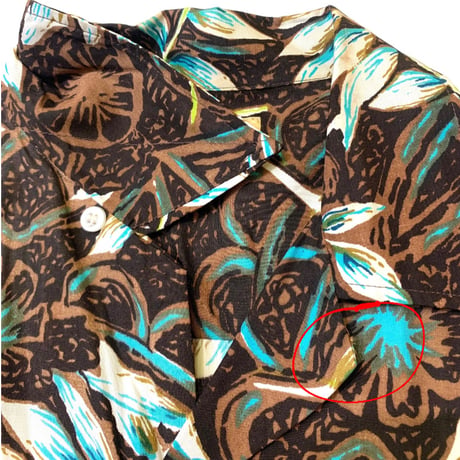 VINTAGE RAYON HAWAIIAN SHIRT size M・MINT CONDITION