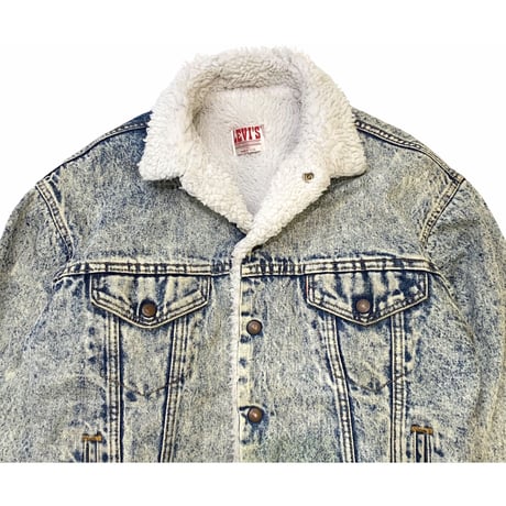 80's Levi's Denim Boa Jacket size S