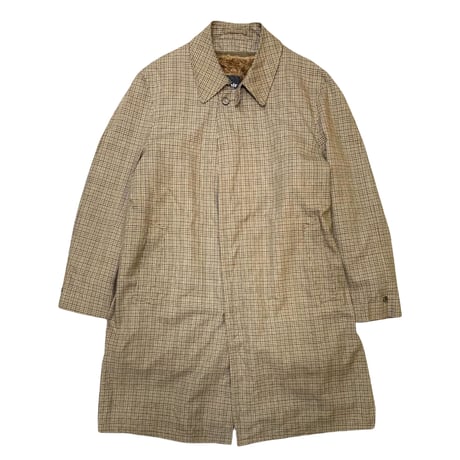 70's RAINFAIR CHECK COAT size 44