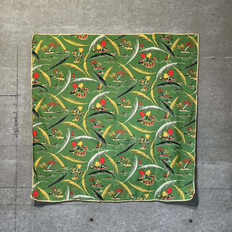 40s-60s Aloha Fabric Rug Size-105×105cm