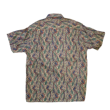 DEAD STOCK 60-70's PAISLEY PATTERN S/S SHIRT size S