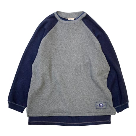 Raglan Sleeve Fleece Sweater size L〜XL程
