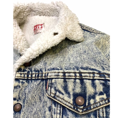 80's Levi's Denim Boa Jacket size S