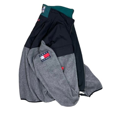 TOMMY HILFIGER Zip Fleece Size-L 90s~ Condition-mint