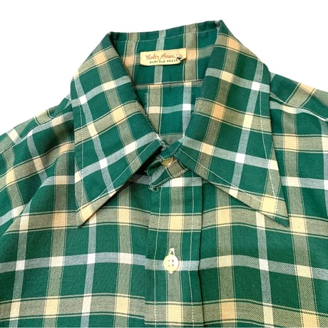 〜70's ONE POCKET CHECK SHIRT size M程