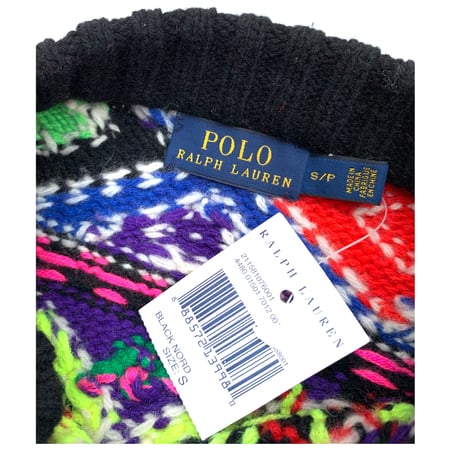 NEW  WOMEN POLO RALPH LAUREN WOOL SWEATER Hand Knit” size S