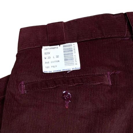80-90's Dead Stock Dickies Corduroy Pants size 33×32・33×34