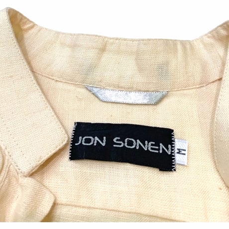 P/O STANDUP COLLAR LINEN SHIRT size M〜L程