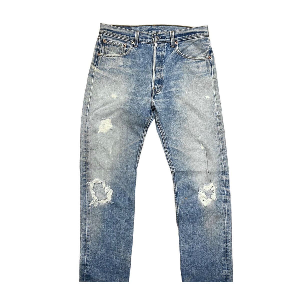 Levi's 501 Damage Denim Size-w33 L30程 MADE IN U...