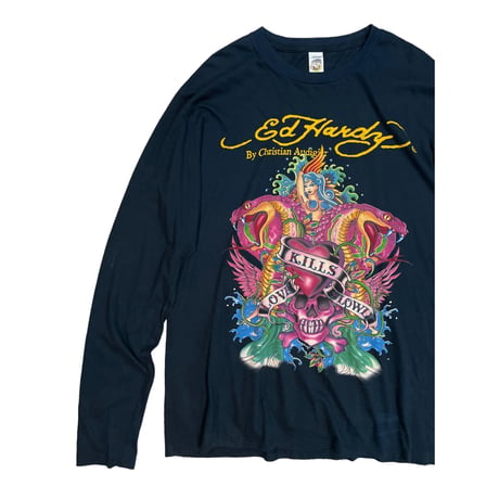 “Ed Hardy” L/s Tee Size-XL Made in usa