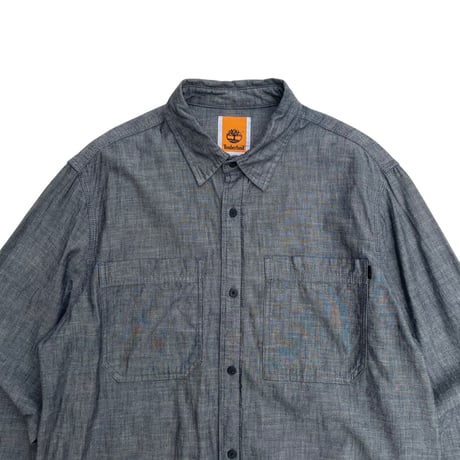 Timberland Black Chambray Shirt Size-XL