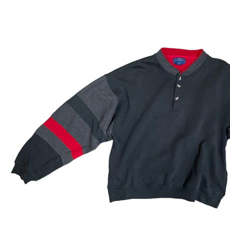 TOWNCRAFT Henley neck Sweater Size-XL 90s~