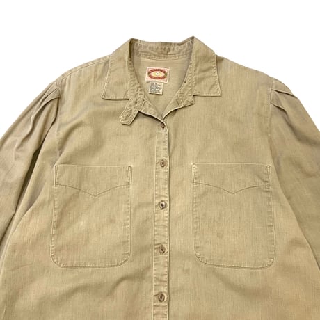 80's WOMEN BANANA REPUBLIC COTTON SHIRT size S〜M程