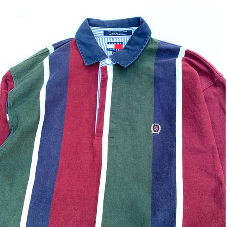 TOMMY HILFIGER L/S POLO SHIRT size L程