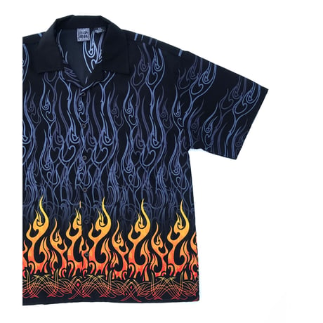 🔥Flames🔥 100%POLYESTER Shirt Size-L