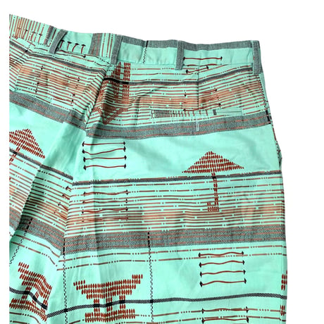 AFRICAN PATTERN 2TACK PANTS size 36inch程