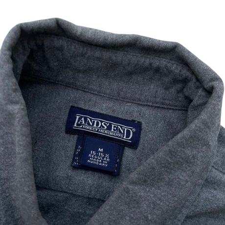 LANDS’ END Chamois Cloth Shirt Size-M 90s~