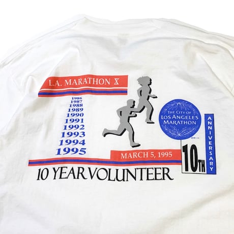 LOS ANGELES MARATHON 10TH ANNIVERSARY T-SHIRT size XL