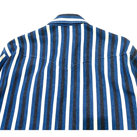 WRANGLER L/S STRIPED SHIRT MADE IN USA🇺🇸size L〜XL程