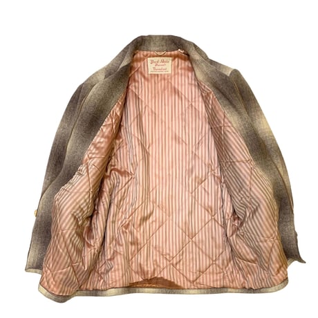50's〜 BUCK SKIN OMBRE CHECK WOOL JACKET size L〜XL程