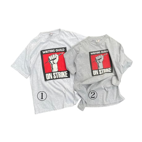 WRITERS GUILD ON STRIKE Size-L No.① NO.② MADE IN USA