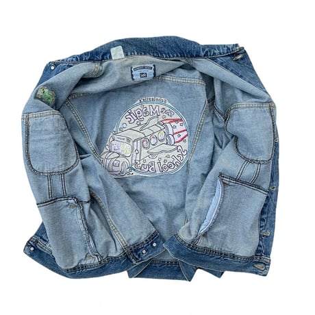 Lee Denim Jkt  “ The Magic School Bus “ Size-XL 90s~ MADE IN USA